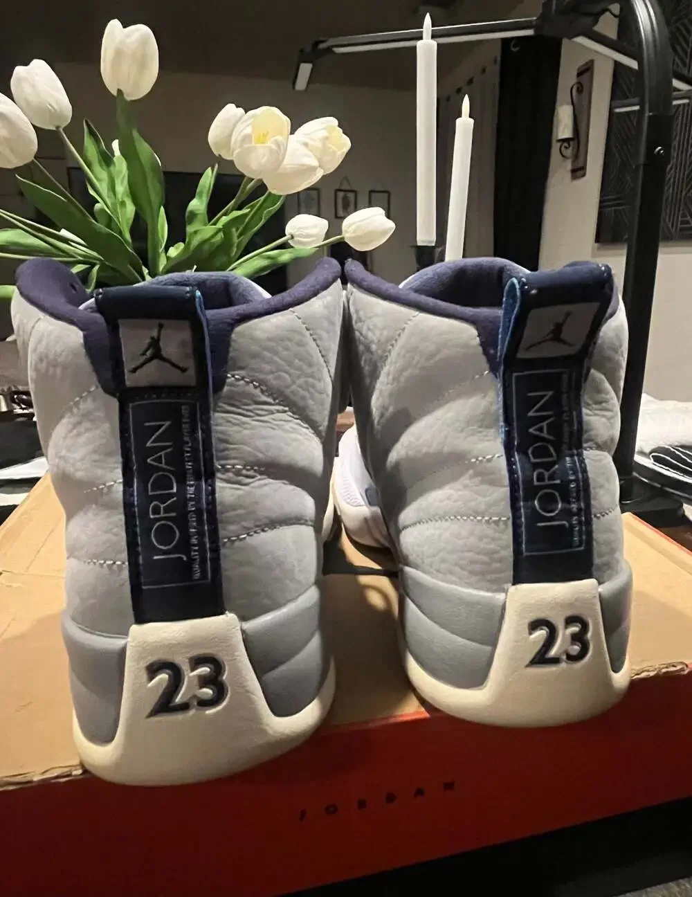 Air Jordan 12 Retro Wolf Grey/University Blue-White-Midnight Navy